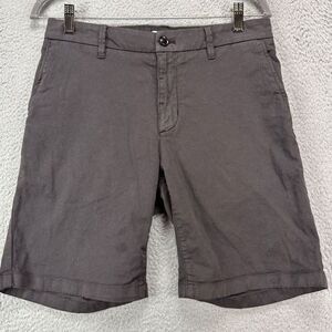 Armedangels‎ Shorts Mens 30 Grey Organic Cotton Blend Khakis Flat Front Outdoor